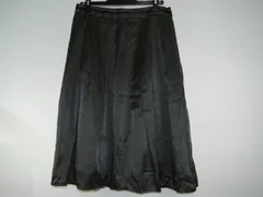【USED/B訳アリ】LAURAASHLEYローラアシュレイ ドットブラックスカート サイズ13