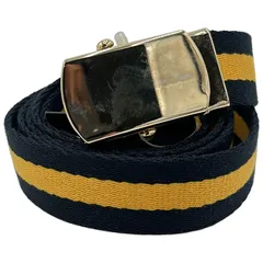 ー ▲ ① ストライプベルト レディース ネイビー×イエロー ー