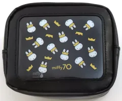 【中古】バッグ ミッフィー(ちりばめ/ブラック) 窓付きポーチ 70th Anniversary Gold ＆ Black 「ミッフィー」