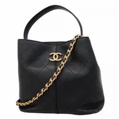 シャネル(Chanel) シャネル ハンドバッグ マトラッセ チェーンショルダー キャビアスキン ブラック  2wayバッグレディース