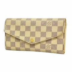 ルイ・ヴィトン(Louis Vuitton) ルイ・ヴィトン 長財布 ダミエ・アズール ポルトフォイユ サラ N63208 ホワイトレディース