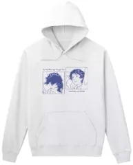 【中古】衣類 真琴と千昭 lette-graph パーカー ホワイト レディースLサイズ 「時をかける少女」