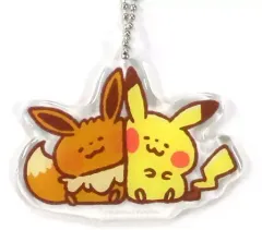 【中古】キーホルダー・マスコット(キャラクター) ピカチュウ＆イーブイ(すりすり) 「ポケットモンスター アクリルチャームコレクション Pokemon Yurutto2」 ポケモンセンター限定