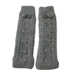 marie claire sport マリクレール スポール  裏起毛 ニット レッグウォーマー  グレー系 F [240101603605] ゴルフウェア ストスト