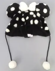 【中古】衣類 ミニーマウス(ブラック/ドット柄) ポンポン付きファンキャップ 「ディズニー」 東京ディズニーリゾート限定
