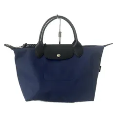 LONGCHAMP(ロンシャン) ハンドバッグ ル・プリアージュエナジー ダークネイビー×黒 レザー