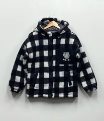 チェック フリース ジャケット