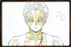 【中古】ポストカード 猗窩座(正面) ポストカード 「劇場版 鬼滅の刃 無限列車編×ufotable DINING 第2期」 お楽しみくじ Wチャンス賞 おすそ分け景品