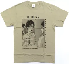【中古】Tシャツ エレン・イェーガー＆リヴァイ・アッカーマン 進撃のスクールカースト Tシャツ シルバーグレー Sサイズ 「進撃の巨人 オンライン展覧会」b 