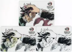 【中古】キャラカード 竈門炭治郎 幕間画＆銀幕画レイヤードクリアカードセット(3枚セット) 「劇場版 鬼滅の刃 無限列車編 上映四周年記念 炎柱・煉獄杏寿郎カフェ×ufotable Cafe×マチ★アソビCAFE×ufotable DINING×ufotabl