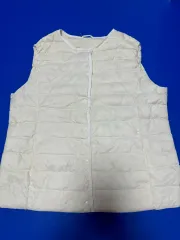 アイボリー 軽量 ダウン ベスト