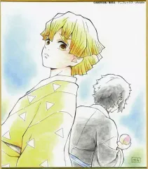 【中古】紙製品 我妻善逸(原成美描き下ろし) 「鬼滅の刃 全集中展 作画スタッフ全集中複製ミニ色紙 その肆」