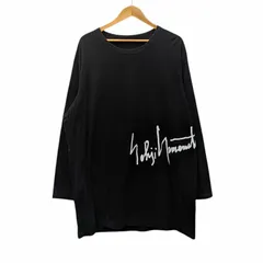 Ground Y Asymmetric line cut & sew GV-T24-040 グラウンドワイ ヨウジヤマモト ロゴ カットソー ロンT ブラック サイズ 3