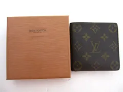 □【1点限り】ルイヴィトン LOUIS VUITTON モノグラム ポルトフォイユ マルコ 茶 ブラウン 二つ折り財布 レザー M61675 ■管理番号L29750YER-260119-803(198)