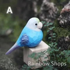 置き物 置物 木彫り アニマル 木彫りの置物 インテリアオブジェ かわいい オカメインコ アニマル雑貨 動物 デザイン 木製彫刻 アンティーク