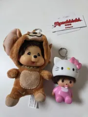 まとめ)ジェリーモンチッチ+ハローキティモンチッチキーホルダー セット 新品