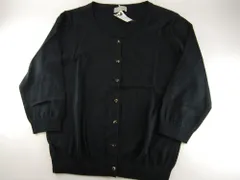 【USED/B】MARGARET HOWELL マーガレットハウエル コットン/ウール 七分丈カーディガン サイズ2 ブラック