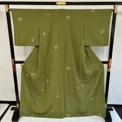 小紋 裄66 化繊 飛び柄 洗える着物 袷 着物 MK-3181