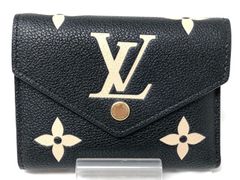 ルイヴィトン モノグラム アンプラント ヴィクトリーヌ 黒 折り財布