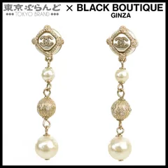 シャネル CHANEL ココマーク パール ドロップ ピアス シャンパンゴールド メタル コスチュームパール B19C イヤリング レディース 101844900