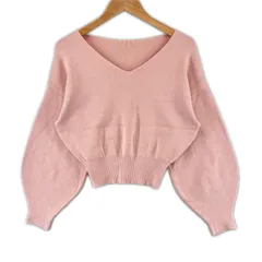 美品 GRAIL グレイル 春夏 SS 長袖ニット レーヨン ピンク レディース F【古着】【中古】【送料無料】