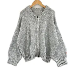 美品 JaVa ジャバ 秋冬 AW カーディガン ポリエステル グレー レディース【古着】【中古】【送料無料】