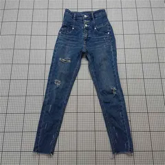 ◇ Θ エモダ EMODA ハイウエストダメージスキニーデニムパンツ 0サイズ レディース E  【1511110034384】