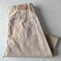 ■古着 Polo by Ralph Lauren ポロバイラルフローレン ポロチノ ツイルパンツ ベージュ 実寸W38L31【L5442】