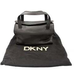 ■ DKNY レザー ハンドバッグ ブラック 保存袋付き レディース