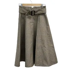 Mystrada(マイストラーダ) ロングスカート サイズ38 M レディース美品  - ボルドー×ベージュ×ダークイエロー チェック柄