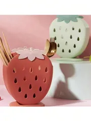 1個 ストロベリー型キッチン用品オーガナイザーラック