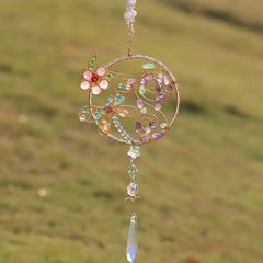 桜と勿忘草と蓄光青鬼灯のかんざしorネックレス ハンドメイド 和装髪 