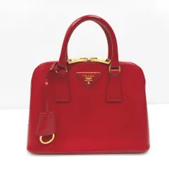 ID94951 プラダ  2Wayハンドバッグ サフィアーノ レザー レッド レディース PRADA 中古