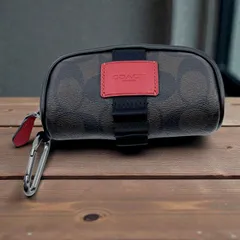 COACH　コーチ C4267 ボールポーチ シグネチャー柄 ブラウン系　ゴルフのサムネイル