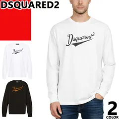 ディースクエアード DSQUARED2 Tシャツ ロンT メンズ 長袖 ロゴ プリント クルーネック 丸首 ブランド 大きいサイズ 綿 おしゃれ 薄手 白 ホワイト VELVET LOGO LS T-SHIRT S74GD1422 D20020のサムネイル
