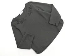 any SiS エニィスィス 刺繍 ストライプ ブラウス シャツ size2/グレー ◇■ レディース