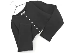 agnes b アニエスベー ADAM ET ROPE アダムエロペ 裏起毛 カーディガン sizeM/黒 ◇■ レディース