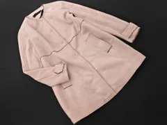 ZARA basic ザラ ベーシック スウェード調 ノーカラー コート sizeM/ピンク ◇■ レディース