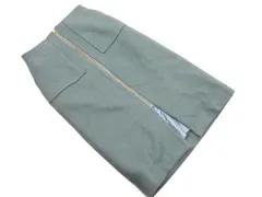 NOLLEY'S ノーリーズ ジップ タイト スカート size38/緑 ◇■ レディース