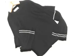 LOWRYS FARM ローリーズファーム フリル ニット セーター sizeM/黒 ◇■ レディース