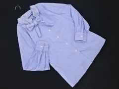 niko and ニコ アンド リボン ストライプ ブラウス シャツ sizeM/青 ◇■ レディース