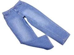 chocol raffine robe ショコラフィネローブ USED加工 テーパード デニムパンツ sizeL/青 ■■ レディース