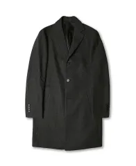 ザ・スーツカンパニー The Suit Company チャコール ウール シングル コート
