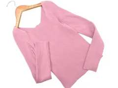 FRAY I.D フレイアイディー スクエアネック ニット セーター sizeONE/ピンク ◇■ レディース