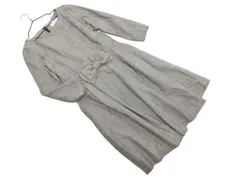 anatelier アナトリエ ウール混 千鳥柄 リボン ワンピース size38/白ｘ黒 ◇■ レディース