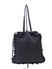 RODE SKO ロデスコ フリル 巾着 トート バッグ 黒 ■■ レディース