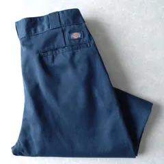 ■古着 Dickies ディッキーズ 874NV ワークパンツ チノ ネイビー 紺 W34L32【D1668】