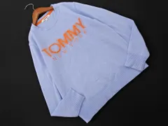 TOMMY HILFIGER トミーヒルフィガー 刺繍 ニット セーター sizeM/水色 ◇■ レディース