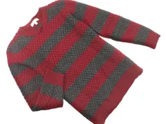 URBAN RESEARCH アーバンリサーチ ウール混 ボーダー ニット セーター sizeL/えんじxグレー ◇■ レディース