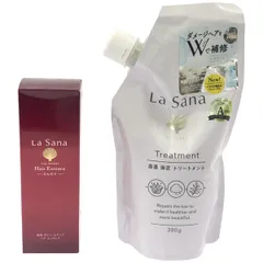 Z000 ラサーナ 海藻 ボリュームアップ ヘア エッセンス 75ml & 海藻 海泥 トリートメント 詰め替え用 380g 2個セット